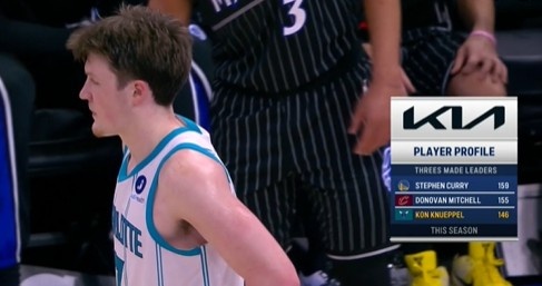 开云体育入口-前途无量！本赛季三分球命中数 克尼佩尔146第三 库里&amp;米切尔前二